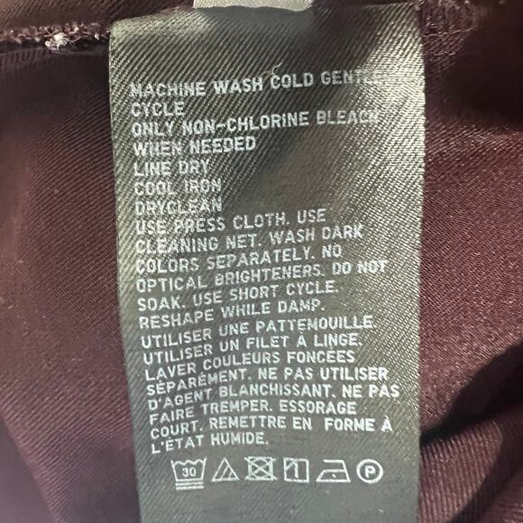 Uniqlo 3/4 Sleeve High Neck Purple Top Women's Size Small Office Casual Flawed - Picture 6 of 10